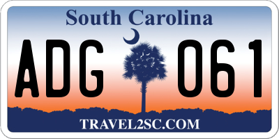 SC license plate ADG061