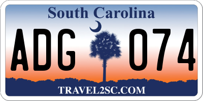 SC license plate ADG074