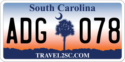 SC license plate ADG078