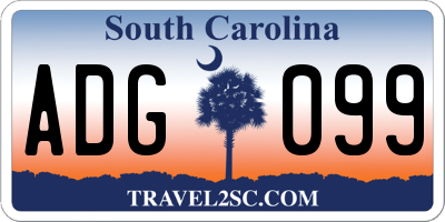 SC license plate ADG099