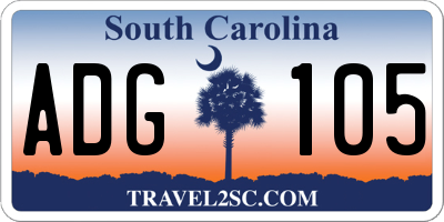SC license plate ADG105