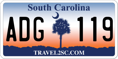 SC license plate ADG119