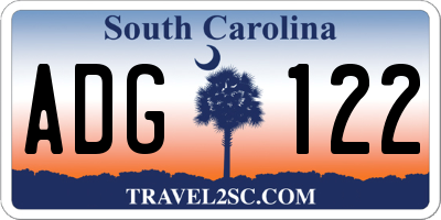 SC license plate ADG122