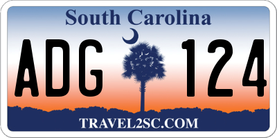 SC license plate ADG124