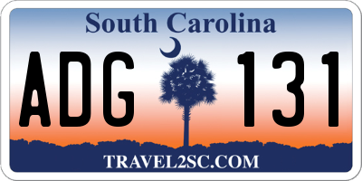 SC license plate ADG131