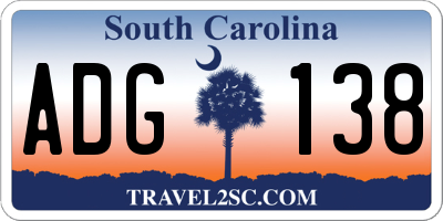 SC license plate ADG138