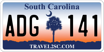 SC license plate ADG141