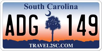 SC license plate ADG149