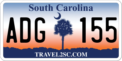 SC license plate ADG155