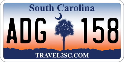 SC license plate ADG158