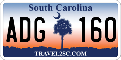 SC license plate ADG160