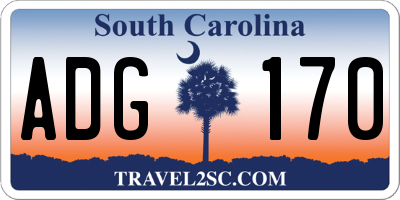 SC license plate ADG170