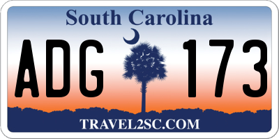 SC license plate ADG173