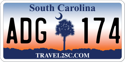 SC license plate ADG174