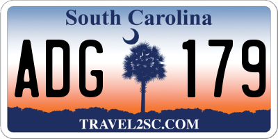 SC license plate ADG179