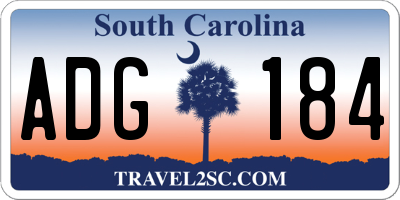 SC license plate ADG184