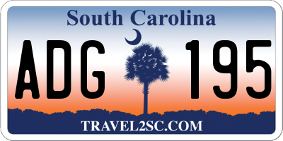 SC license plate ADG195