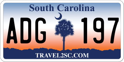 SC license plate ADG197