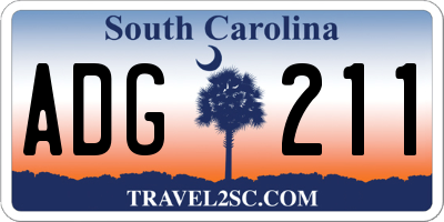 SC license plate ADG211