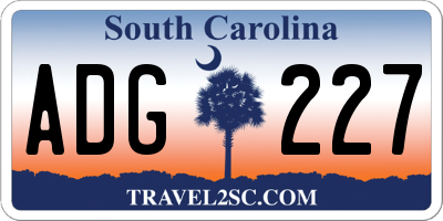 SC license plate ADG227