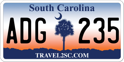 SC license plate ADG235