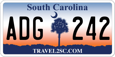 SC license plate ADG242