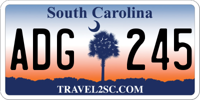 SC license plate ADG245