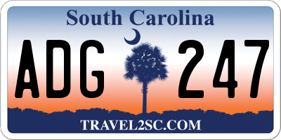 SC license plate ADG247