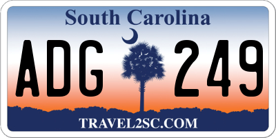 SC license plate ADG249