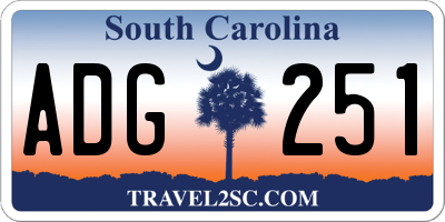 SC license plate ADG251