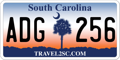 SC license plate ADG256