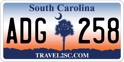 SC license plate ADG258