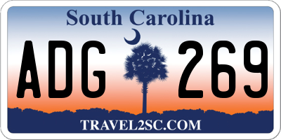 SC license plate ADG269