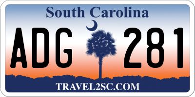 SC license plate ADG281