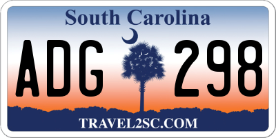 SC license plate ADG298