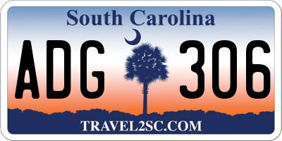 SC license plate ADG306