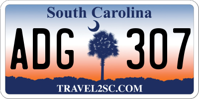SC license plate ADG307