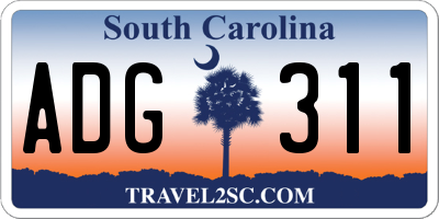 SC license plate ADG311