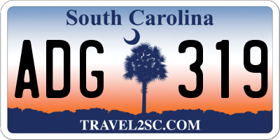 SC license plate ADG319