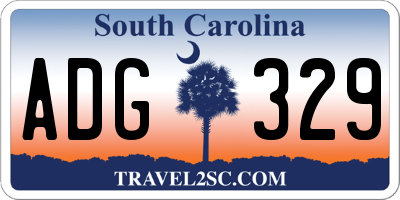 SC license plate ADG329