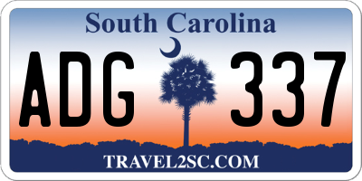 SC license plate ADG337