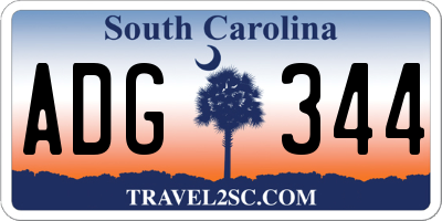 SC license plate ADG344