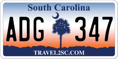 SC license plate ADG347