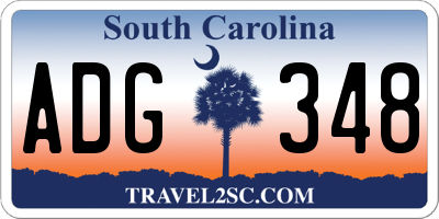 SC license plate ADG348