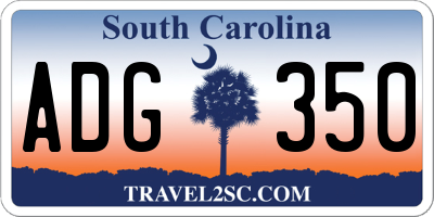 SC license plate ADG350