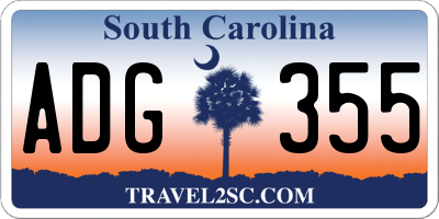 SC license plate ADG355