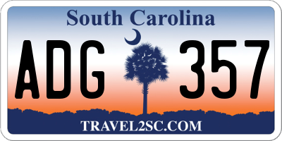 SC license plate ADG357