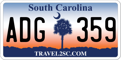 SC license plate ADG359