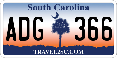 SC license plate ADG366
