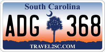 SC license plate ADG368